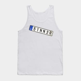 Sinner - License Plate Tank Top